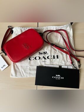 Disney x Coach Holden X-Body/Clutch Mickey Mouse Red Leather w/Duster & Tags NWT